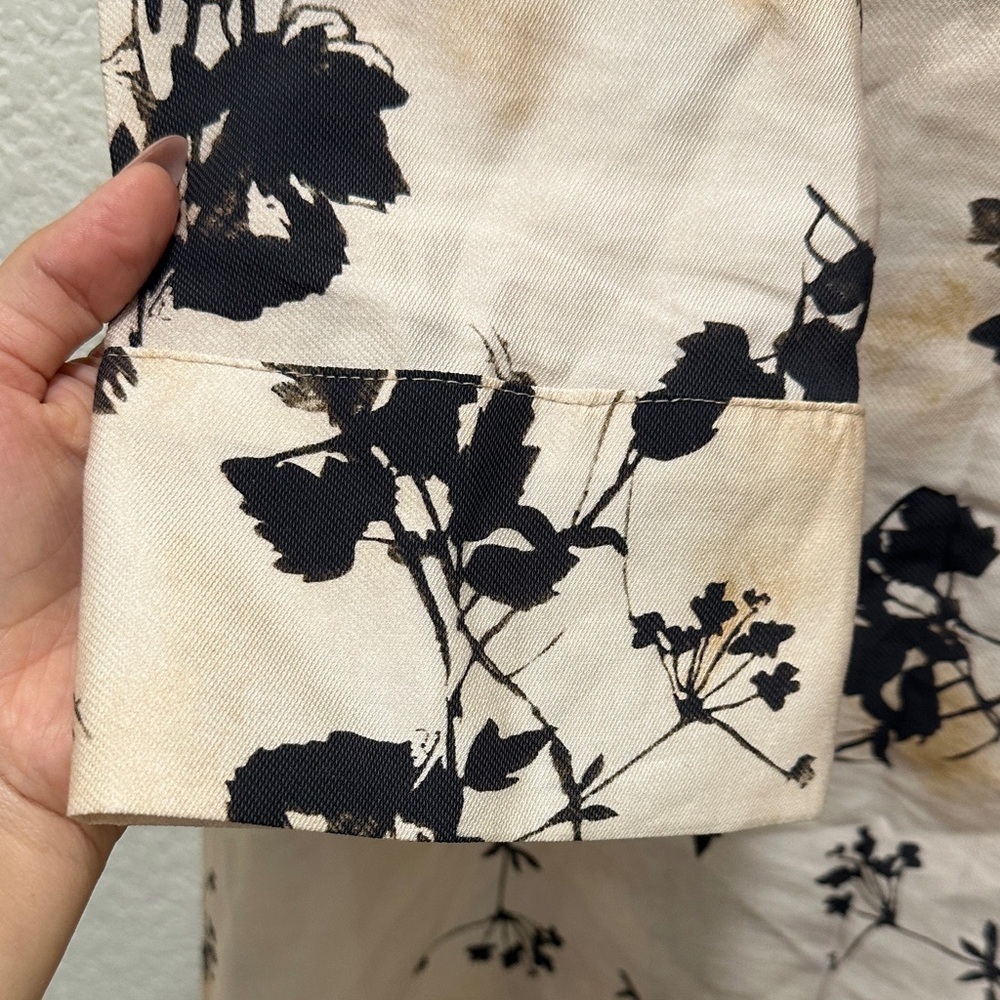 Floral Beige and Black Women's Dress - Picture 8 of 9